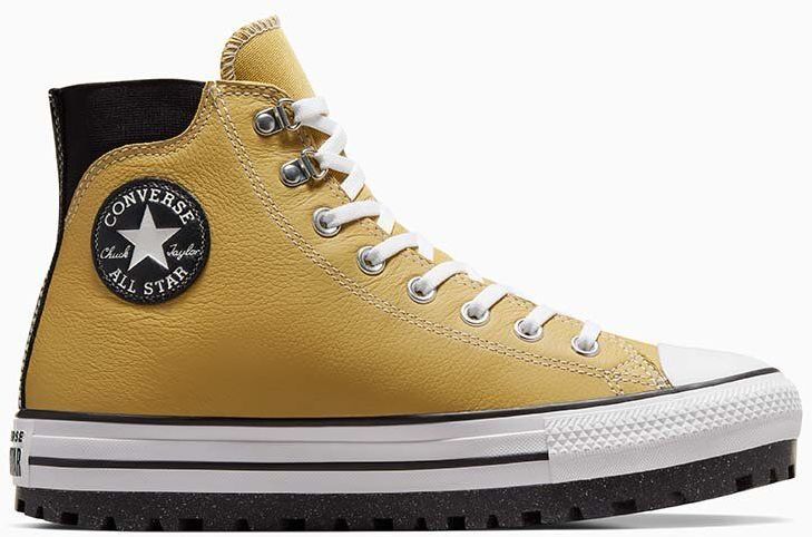 Kožené tenisky Converse Chuck Taylor All Star City Trek pánske, žltá farba, A04482C