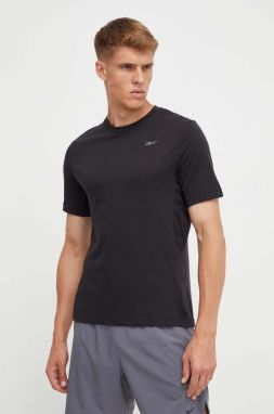 Tréningové tričko Reebok Strength Athlete čierna farba, jednofarebné