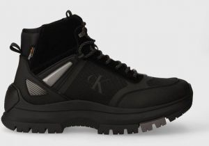 Členkové topánky Calvin Klein Jeans HIKING LACE UP BOOT COR pánske, čierna farba, YM0YM00762