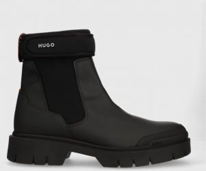 Topánky HUGO Denzel pánske, čierna farba, 50503637