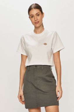 Tričko Dickies DK0A4XDAWHX-WHITE, biela farba