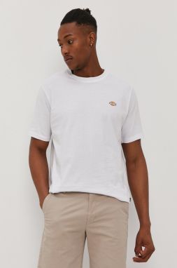 Tričko Dickies DK0A4XDBWHX-WHITE, pánske, biela farba, jednofarebné