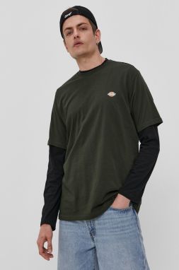 Tričko Dickies DK0A4XDBOGX-OLIVEGREEN, pánske, zelená farba, jednofarebné