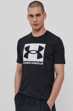Tričko Under Armour 1361673-369, pánske, čierna farba, s potlačou