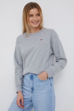 Bavlnená mikina Levi's 24688.0037-Greys, dámska, šedá farba, s nášivkou