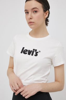 Bavlnené tričko Levi's 17369.1755-Neutrals, biela farba