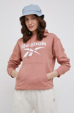 Mikina Reebok HB2293 HB2293-CANCOR, dámska, oranžová farba, s potlačou