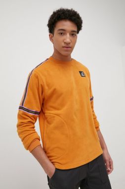 Mikina New Balance MT13513MOE-835, pánska, oranžová farba, s nášivkou