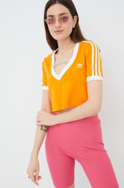 Tričko adidas Originals Adicolor HC2029-BORANG, dámske, oranžová farba,