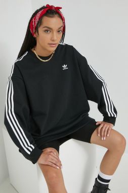 Bavlnené šaty adidas Originals HM4688-BLACK, dámska, čierna farba,