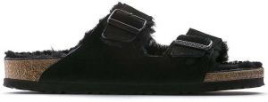 Semišové papuče Birkenstock Arizona Shearling 752661.BLK-BLACK, pánske, čierna farba