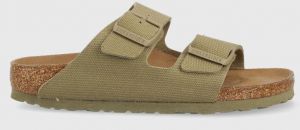 Šľapky Birkenstock Arizona Rivet Logo 1024065-Khaki, dámske, zelená farba, 1024065