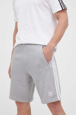 Bavlnené šortky adidas Originals Adicolor Classics 3-Stripes Sweat Shorts IA6354-grey, šedá farba