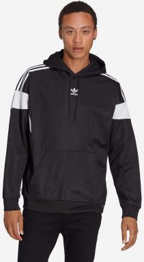 Mikina adidas Originals Adicolor Classics Cut Line Hoodie HS2065-black, pánska, čierna farba, s kapucňou, vzorovaná