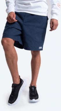 Bavlnené šortky HUF Abbott Easy Short PT00171-NAVY, tmavomodrá farba