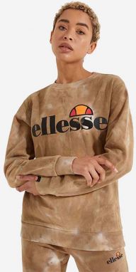 Mikina Ellesse Agata Tie Dye SGK11290-BROWN, dámska, hnedá farba, vzorovaná