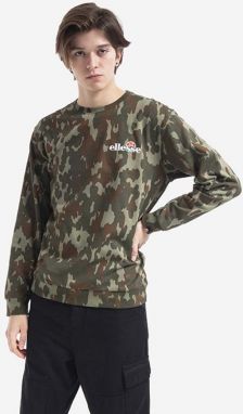 Mikina Ellesse SHK12432-KHAKI, pánska, zelená farba, vzorovaná