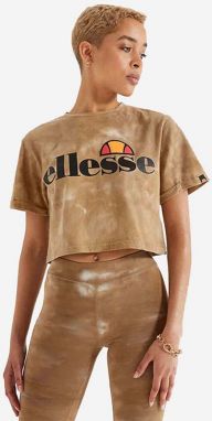 Bavlnené tričko Ellesse SGK11288-BROWN, hnedá farba