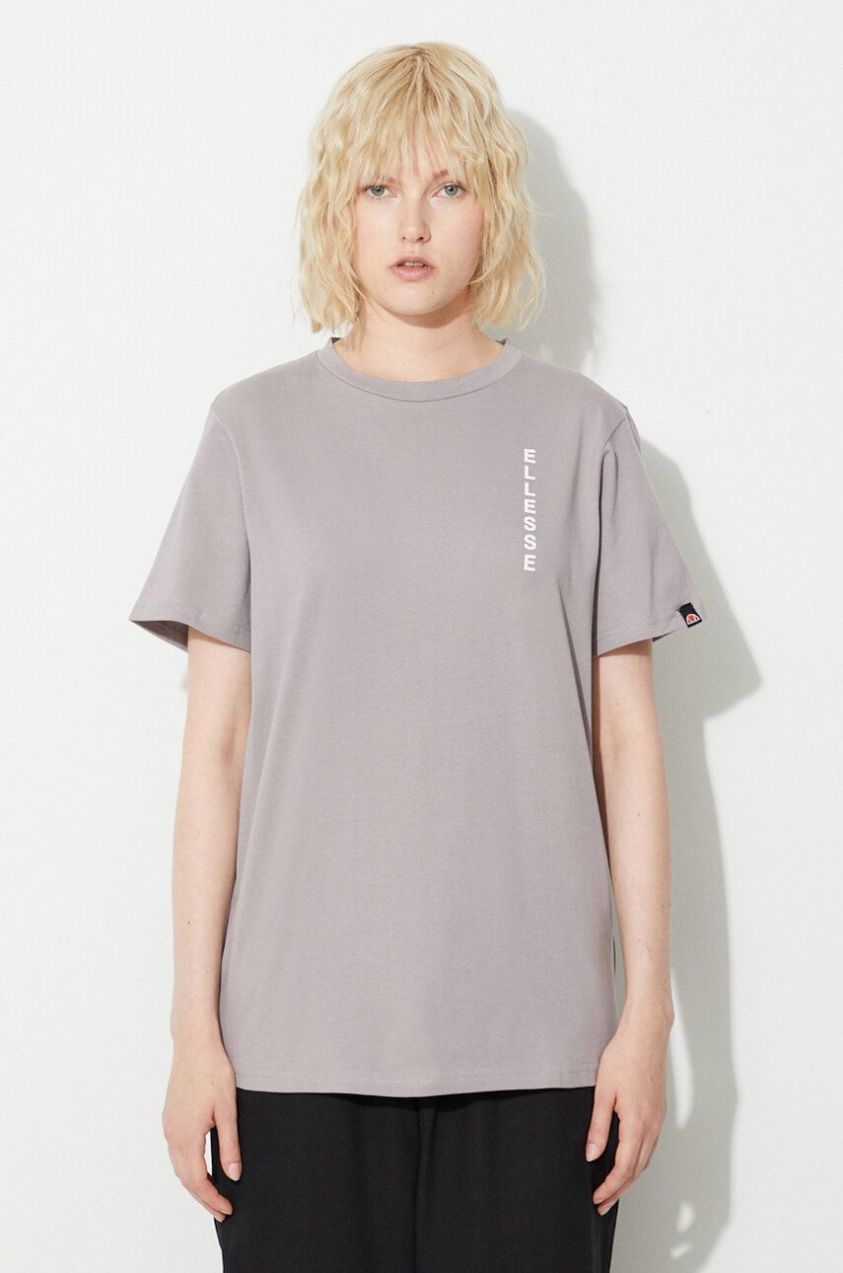 Bavlnené tričko Ellesse SGR17777-GREY, šedá farba