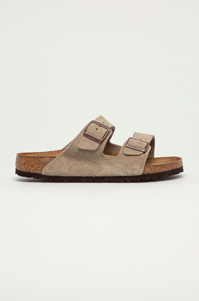 Birkenstock - Semišové šľapky Arizona 951301-Taupe,