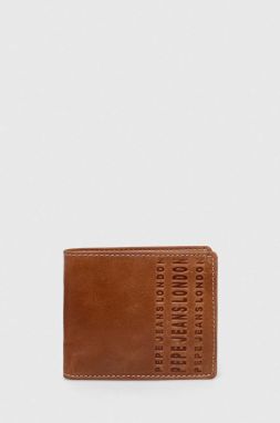 Kožená peňaženka Pepe Jeans Arnold pánska, hnedá farba