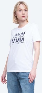 Bavlnené tričko Wood Wood Aria T-shirt 12022500.2434-BRIGHTW, biela farba