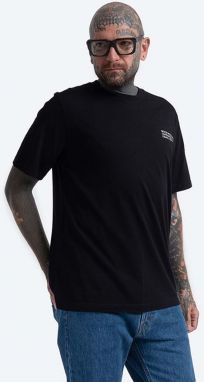 Bavlnené tričko Wood Wood Sami Info T-shirt 12135720.2491-WHITE, čierna farba, s potlačou