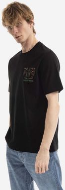 Bavlnené tričko Wood Wood Bobby JC Robot T-shirt 12215709.2491-WHITE, čierna farba, s potlačou