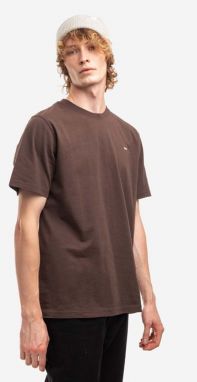 Bavlnené tričko Wood Wood Sami Classic T-shirt 12235721.2491-DARKORA, hnedá farba, jednofarebné