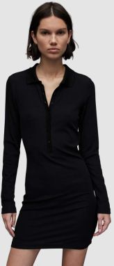 Šaty AllSaints WD014Z HOLLY DRESS čierna farba, mini, priliehavé