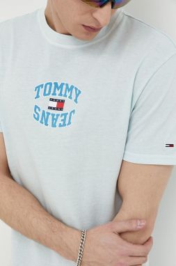 Bavlnené tričko Tommy Jeans s potlačou