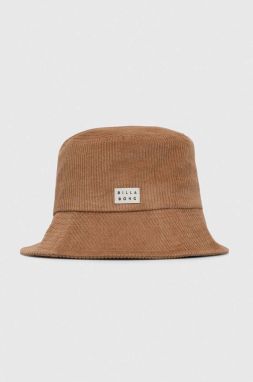 Bavlnený klobúk Billabong béžová farba, bavlnený