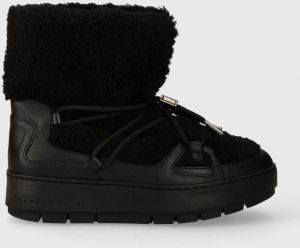 Snehule Tommy Hilfiger TOMMY TEDDY SNOWBOOT čierna farba, FW0FW07505