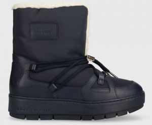 Snehule Tommy Hilfiger TOMMY ESSENTIAL SNOWBOOT tmavomodrá farba, FW0FW07504