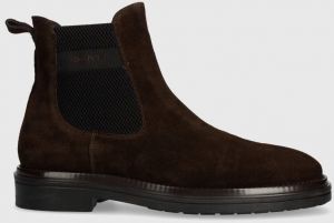 Semišové topánky chelsea Gant Boggar pánske, hnedá farba, 27653331.G46