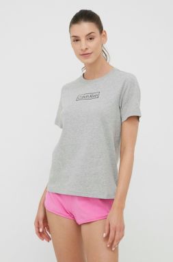 Pyžamové tričko Calvin Klein Underwear šedá farba,