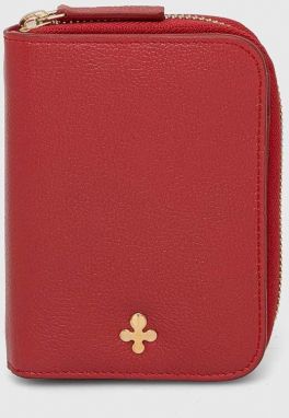 Kožená peňaženka Lilou dámsky, červená farba