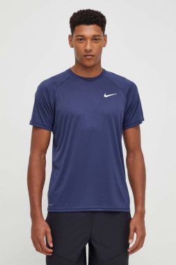Tréningové tričko Nike tmavomodrá farba, jednofarebný