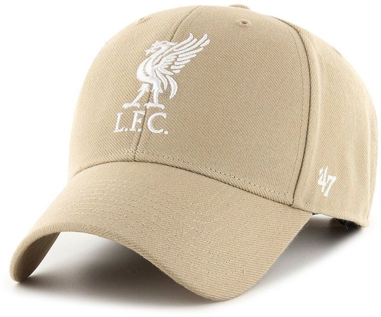 Čiapka s prímesou vlny 47brand EPL Liverpool žltá farba, s nášivkou