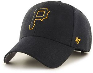 Čiapka 47brand MLB Pittsburgh Pirates čierna farba, s nášivkou