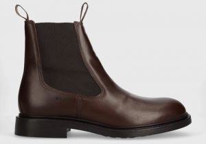Kožené topánky chelsea Gant Millbro pánske, hnedá farba, 27631416.G46