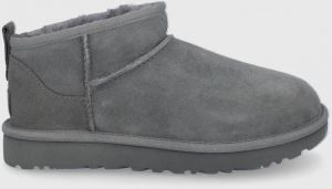 Semišové snehule UGG Classic Ultra Mini šedá farba, 1116109.GREY