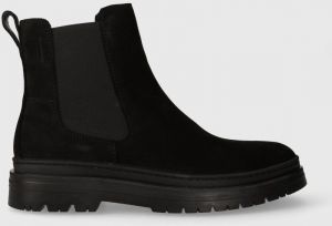 Semišové topánky chelsea Vagabond Shoemakers JAMES pánske, čierna farba, 5680.150.20