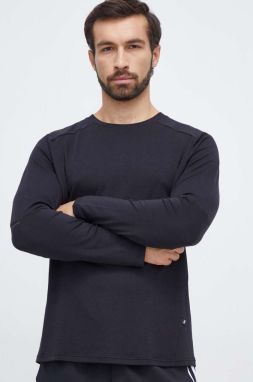 Tričko s dlhým rukávom On-running Focus pánske, čierna farba, jednofarebné