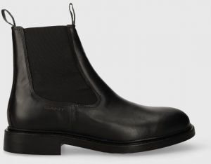 Kožené topánky chelsea Gant Millbro pánske, čierna farba, 27631416.G00