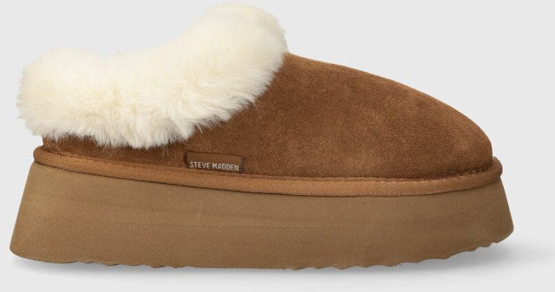Semišové papuče Steve Madden Chaplin hnedá farba, SM11002735