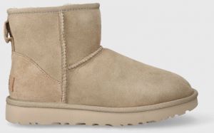 Semišové snehule UGG Classic Mini II béžová farba, 1016222