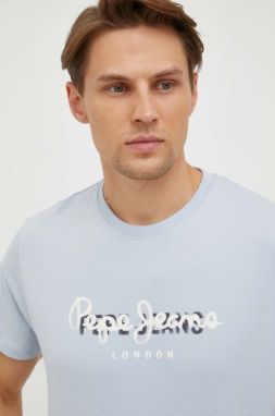 Bavlnené tričko Pepe Jeans Keegan pánske, s potlačou