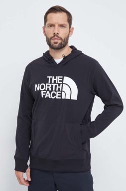 Športová mikina The North Face Tekno Logo čierna farba, s kapucňou, s potlačou