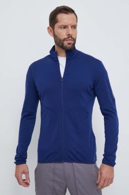 Športová mikina Icebreaker Merino 560 RealFleece™ Elemental II tmavomodrá farba, jednofarebná